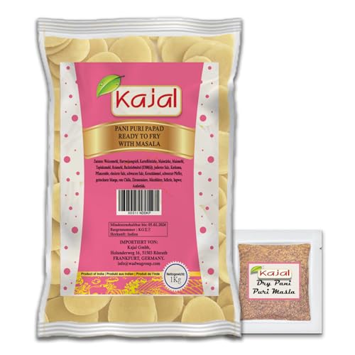 Pani Puri Pellets zum Frittieren, Golgappa, 1 kg Packung Pani Puri Pellets zum Frittieren, Golgappa, 1 kg Packung von Soul Mantra