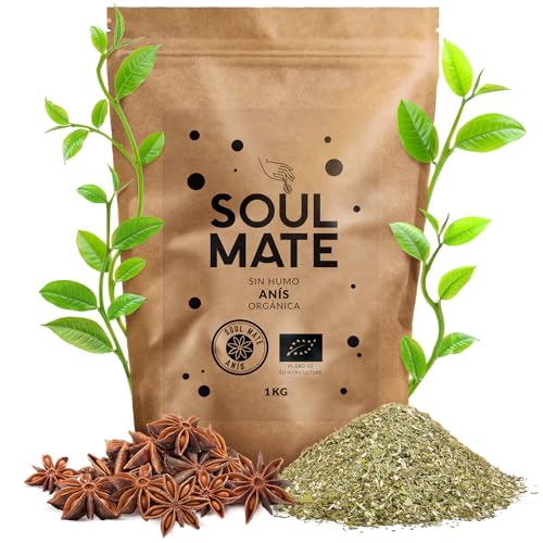 Soul Mate Orgánica Anís Mate Tee aus Brasilien 1kg Bio-zertifizierter Mate Tee mit Anis Hoher Gehalt an natürlichem Koffein Enthält Vitamine, Mineralien, Antioxidantien-Unterstützt den Stoffwechsel von Soul Mate