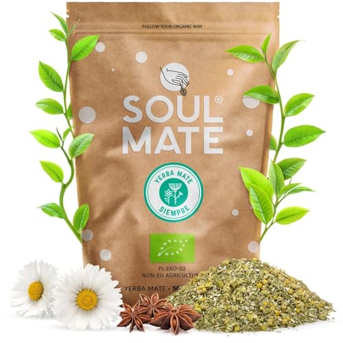Soul Mate Orgánica Siempre 0,5 kg | Bio-Mate Tee aus Brasilien 500 g | Kräuter-Mate Tee BIO | Mit Kamille, Anis und Dill | Ätherisch-würziges Aroma| Mit Bio-Zertifikat | Mit Luft getrocknet Soul Mate Orgánica Siempre 0,5 kg | Bio-Mate Tee aus Brasilien 500 g | Kräuter-Mate Tee BIO | Mit Kamille, Anis und Dill | Ätherisch-würziges Aroma| Mit Bio-Zertifikat | Mit Luft getrocknet von Soul Mate