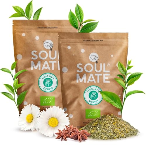 Soul Mate Orgánica Siempre 1kg (2x500g) – Bio-Mate-Tee aus Brasilien, Kräuter-Mate mit Kamille, Anis & Dill – Ätherisch-würziges Aroma Soul Mate Orgánica Siempre 1kg (2x500g) – Bio-Mate-Tee aus Brasilien, Kräuter-Mate mit Kamille, Anis & Dill – Ätherisch-würziges Aroma von Soul Mate