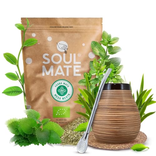 Soul Mate Set mit Zubehör - 500g Mate Tee, Keramik-Kalebasse, Bombilla Soul Mate Set mit Zubehör - 500g Mate Tee, Keramik-Kalebasse, Bombilla von Soul Mate