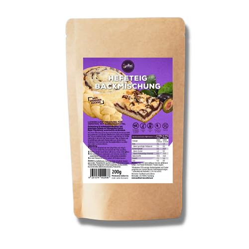 Hefeteig Backmischung mit -90% weniger Kohlenhydraten I LowCarb-Ernährung, Keto, Glutenfrei Hefeteig Backmischung mit -90% weniger Kohlenhydraten I LowCarb-Ernährung, Keto, Glutenfrei von Soulfood LowCarberia