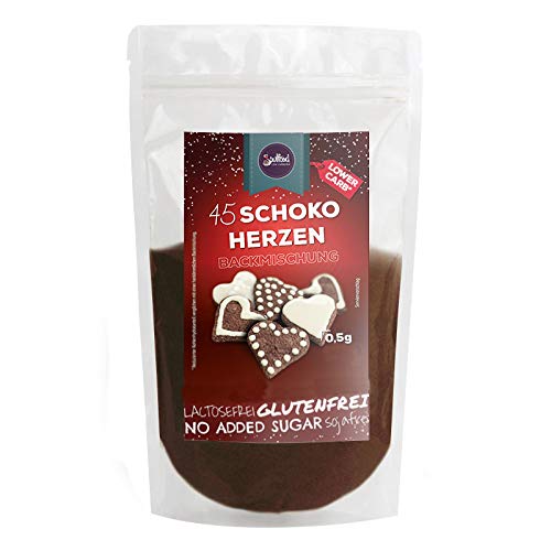 Schokoladenherzen Plätzchen Backmischung von Soulfood LowCarberia 210g (ca. 45 Herzen) von Soulfood LowCarberia