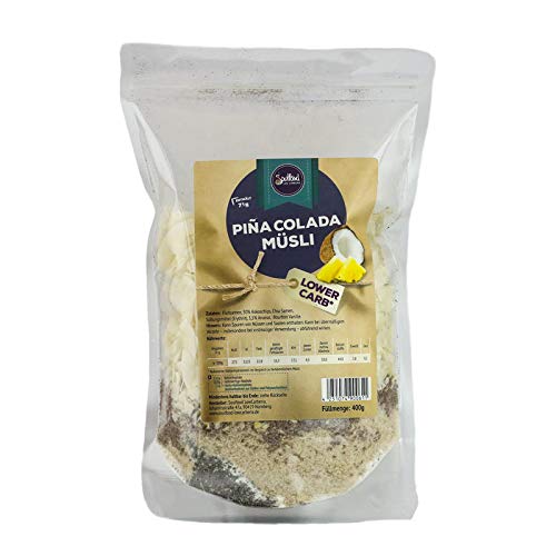 Soulfood Lowcarberia Piña Colada Müsli, 1er Pack (1 x 400 g) von Soulfood Lowcarberia