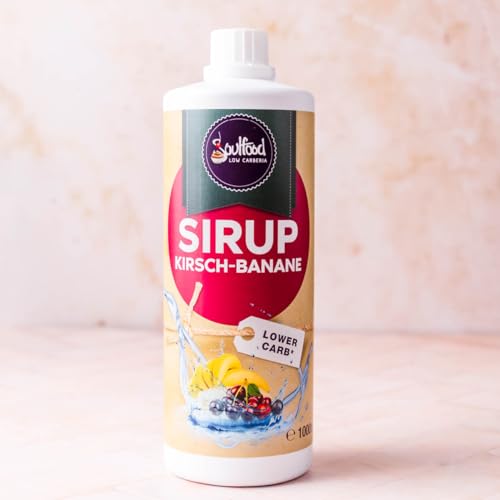 Zero-Sugar Sirup Kirsch-Banane Kiba 1 Liter von Soulfood LowCarberia Zero-Sugar Sirup Kirsch-Banane Kiba 1 Liter von Soulfood LowCarberia von Soulfood LowCarberia