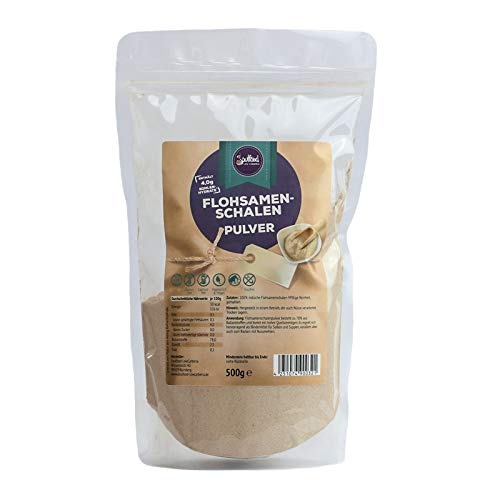 Soulfood Lowcarberia Flohsamenschalen Pulver 99% Reinheit, 1er Pack (1 x 500 g) von Soulfood Lowcarberia