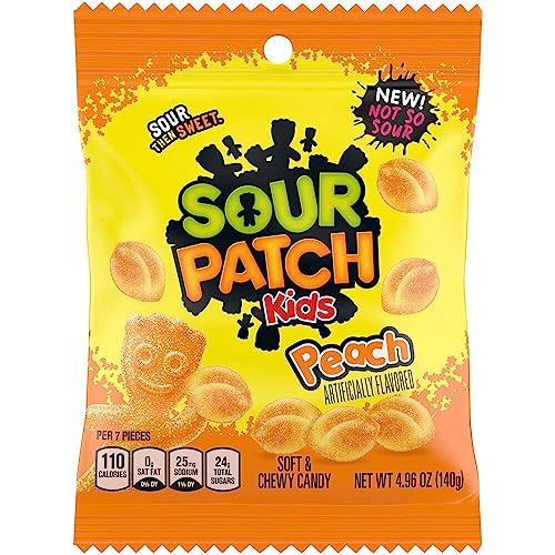 Sour Patch Kids Pfirsichfarben, 140 g Beutel von Sour Patch Kids