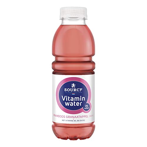 Sourcy Vitamin Wasser Himbeer-Granatapfel 0% Zucker - 6 PET-Flaschen x 1 Liter von Sourcy