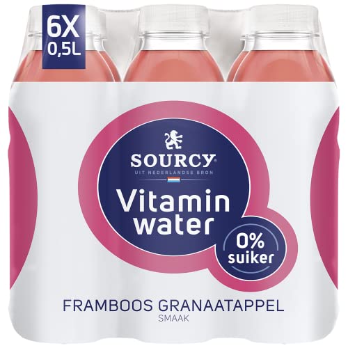 Wasserquelle Vitamin Himbeer/Granatsaft. Flasche 0,5L | Schrumpfung einer 6 -Flasche | 6 Stück von Sourcy