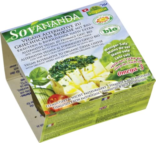 Soyananda veganer Griechischer Käse mit BioKräutern & BioOlivenöl 6 x 200 gr von Soyana