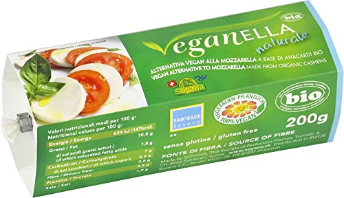 Soyana Veganella Natur - pflanzliche Alternative zu Mozzarella (6 x 200 gr) von Soyana