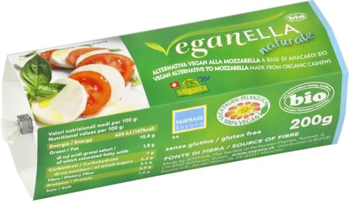 Soyana Veganella Natur - pflanzliche Alternative zu Mozzarella (6 x 200 gr) von Soyana