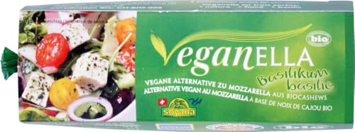 Veganella Basilikum - pflanzliche Alternative zu Mozzarella 12 x 200 gr Veganella Basilikum - pflanzliche Alternative zu Mozzarella 12 x 200 gr von Soyana