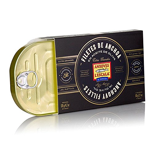 Sardellenfilets Premium Qualität, King Size, Olivenöl, L´Escala, 120g von Spanien