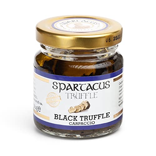 Spartacus Carpaccio Schwarze Trüffel | Gönnen Sie sich kulinarische Exzellenz | Erlesene schwarze Trüffel für Feinschmecker (40g) (Prüfer) von Spartacus Truffle