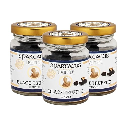 SPARTACUS GANZE SCHWARZE TRÜFFEL, NATÜRLICHES AROMA, OHNE ZUSÄTZE ODER KONSERVIERUNGSSTOFFE (Whole Black Truffle 105g) von Spartacus Truffle