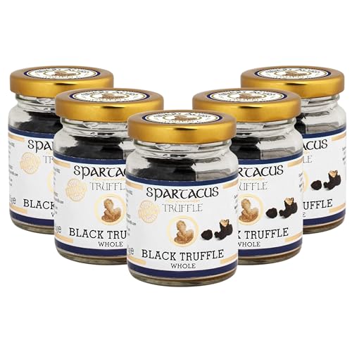 SPARTACUS GANZE SCHWARZE TRÜFFEL, NATÜRLICHES AROMA, OHNE ZUSÄTZE ODER KONSERVIERUNGSSTOFFE (Ganze schwarze Trüffel 175 g) von Spartacus Truffle