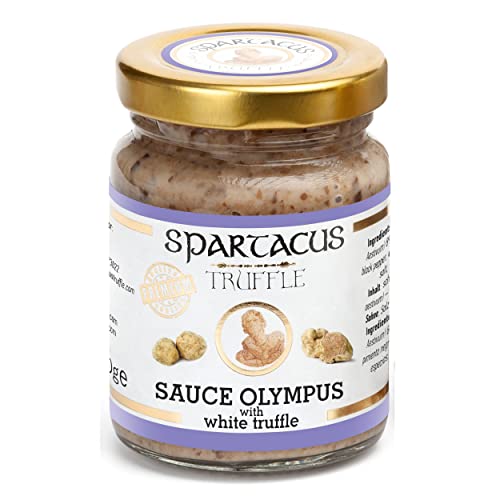 Spartacus weiße Olymp-Trüffelsauce | Italienische Spezialitäten | Gönnen Sie sich kulinarische Exzellenz | Erlesene schwarze Trüffel für Feinschmecker von Spartacus Truffle