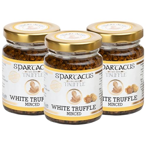 Spartacus WEIßER TRÜFFEL en olivenöl | Italienische Spezialitäten | Gönnen Sie sich kulinarische Exzellenz | Erlesene schwarze Trüffel für Feinschmecker (WEIßER TRÜFFEL 270G) von Spartacus Truffle