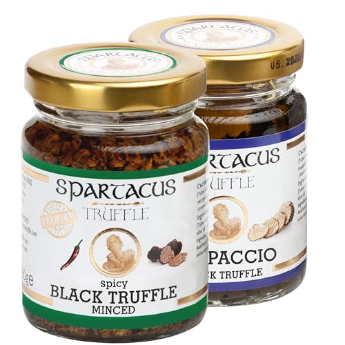 Spartacus Bundle-Set mit würzigem schwarzem Hackfleisch und Carpaccio-Trüffel | Italienische spezialitäten | Gönnen Sie sich kulinarische Exzellenz | von Spartacus Truffle