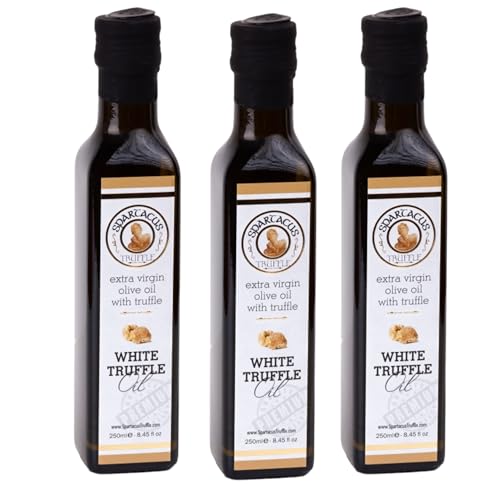 Spartacus Olivenöl Extra mit weißem Trüffel | Gönnen Sie sich kulinarische Spitzenleistungen | Ausgesuchtes Olivenöl mit weißem Trüffel für Feinschmecker (3er Pack) Spartacus Olivenöl Extra mit weißem Trüffel | Gönnen Sie sich kulinarische Spitzenleistungen | Ausgesuchtes Olivenöl mit weißem Trüffel für Feinschmecker (3er Pack) von Spartacus Truffle