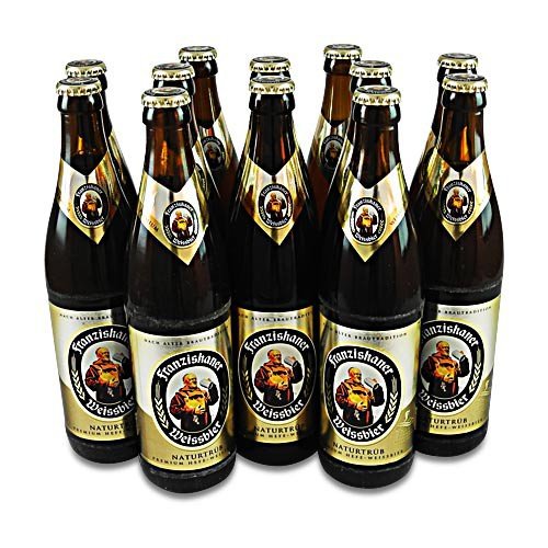 Franziskaner Weissbier naturtrüb (12 Flaschen à 0,5 l / 5,0% vol.) von Spaten Franziskaner Bräu