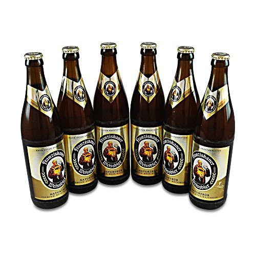 Franziskaner Weissbier naturtrüb (6 Flaschen à 0,5 l / 5,0% vol.) von Spaten Franziskaner Bräu