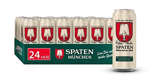 SPATEN Münchner Hell Dosenbier EINWEG, Helles Bier aus München (24 x 0.5 l) von Spaten