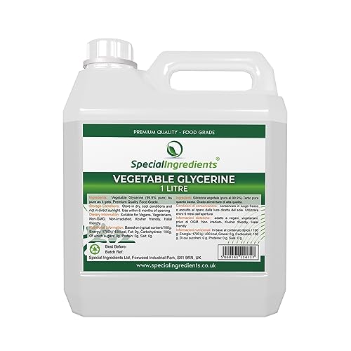 Special Ingredients Pflanzliches Glyzerin 1 Liter - Premium Qualität - Vegan, GVO-frei, Glutenfrei - Recycelbarer Behälter (1000g) von Special Ingredients