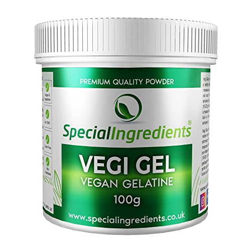 Special Ingredients Vegi Gel (Veganfreundliche Gelatine) - Premium Qualität Extra Feines Pulver - Vegan, GVO-frei, Glutenfrei - Recycelbarer Behälter (100g) von Special Ingredients
