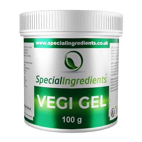 Special Ingredients Vegi Gel (Veganfreundliche Gelatine) - Premium Qualität Extra Feines Pulver - Vegan, GVO-frei, Glutenfrei - Recycelbarer Behälter (100g) von Special Ingredients