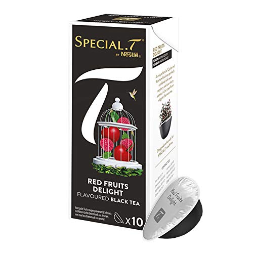 Original Special.T - Red Fruits Delight - Aromatisierter Schwarztee 1 Packung (10 Kapseln) von Special.T