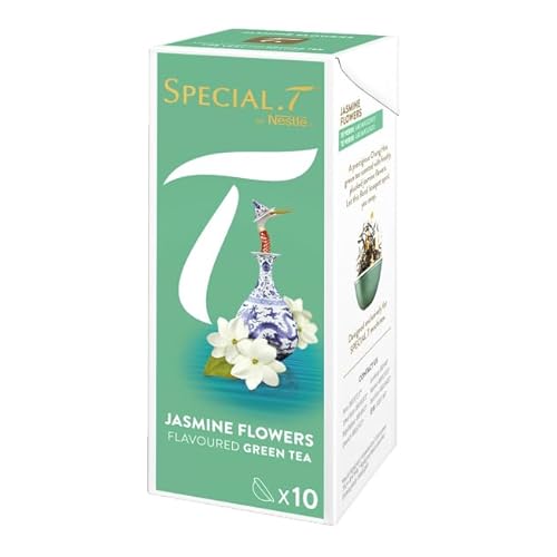 Original Special.T - Jasmine Flowers - Aromatisierter Grüntee 1 Packung (10 Kapseln) von Special.T
