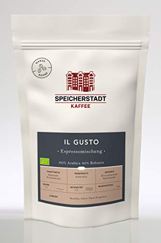 Speicherstadt Kaffee Il Gusto Bio Espressomischung ganze Bohne 500g Speicherstadt Kaffee Il Gusto Bio Espressomischung ganze Bohne 500g von Speicherstadt Kaffee