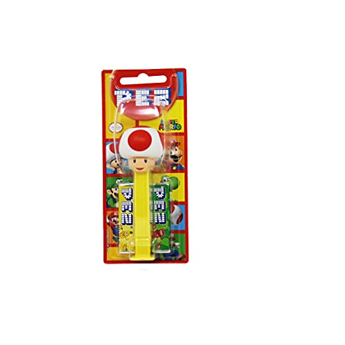 PEZ Super Mario Pilz Spender mit 2 Päckchen süßen Bonbons 17g von Spender