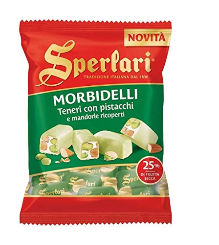 Sperlari Morbidelli Teneri con Pistacchi e Mandorle 25% getrocknete Früchte mit Pistazien und Mandeln 130g Sperlari Morbidelli Teneri con Pistacchi e Mandorle 25% getrocknete Früchte mit Pistazien und Mandeln 130g von Sperlari