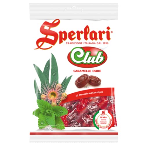 Sperlari Süßigkeiten Club mit Menthol Geschmack italien Bonbon Lollies 200g von Sperlari