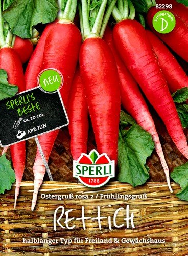 Rettich Ostergruß rosa 2 /Frühlingsgruß von Sperli