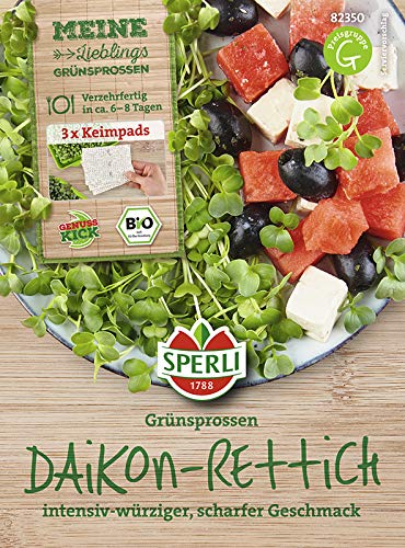 Sperli 82350 Grünsprossen Daikon-Rettich (Keimpads) (Bio-Keimsprossen) von Sperli