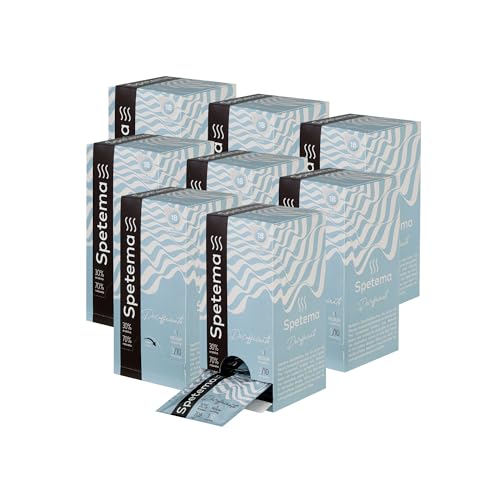 Spetema Pads DECAFFEINATO, Intensität 3/10, Mittlere Röstung, 30% Arabica & 70% Robusta, 144 E.S.E Entkoffeinierte Kaffeepads für Pad-Maschinen (8 Boxen x 18 Pads) von Spetema