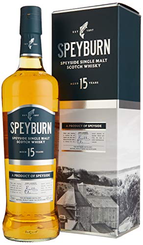 SPEYBURN 15 YEARS I Speyside Single Malt Scotch WhiskyI Award Winner I 700 ml I 46 % Vol. I Non-chill filtered I Natürlich Farbe von Speyburn
