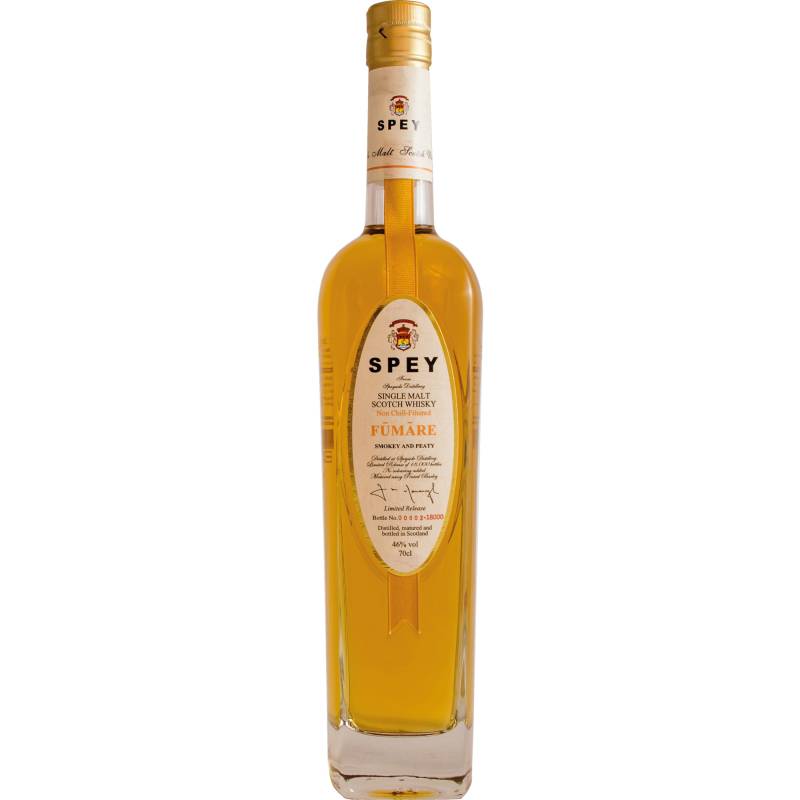 Spey Fumare Limited Release Single Malt Scotch, Whisky, Smokey and Peaty, 0,7 L, 46% Vol., Schottland, Spirituosen von Speyside Distillers Company Ltd., 197 Bath Street, G2 4HU Glasgow, GB