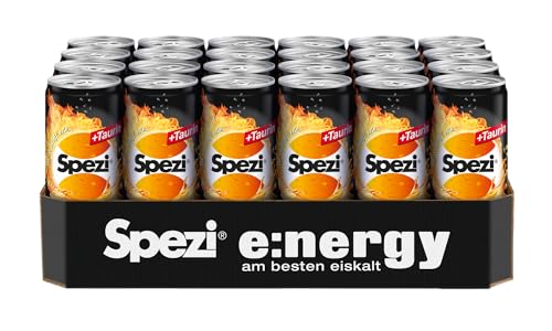 Spezi Energy Dose (24 x 0,33 l) Energy Drink mit Cola & Orangen Geschmack mit Koffein und Vitaminen von Spezi