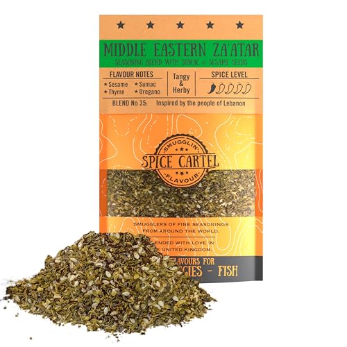 Zaatar des Gewürzkartells im Nahen Osten. Handwerksgewürzmischung inspiriert vom Nahen Osten. 35G wiederverschließbarer Beutel. Hand gemacht mit Liebe in Großbritannien. von Spice Cartel