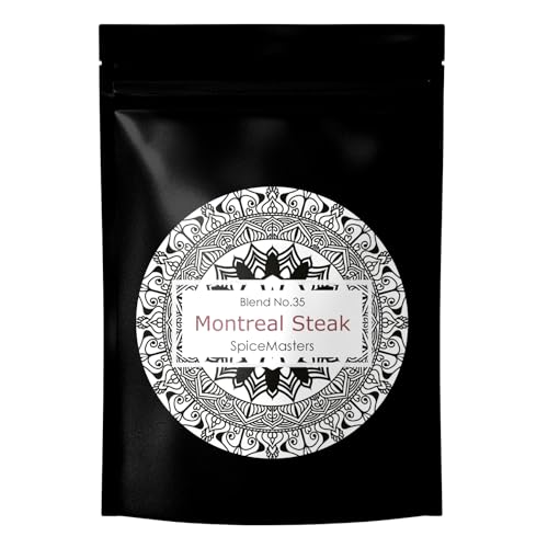 Montreal Steak Gewürzmischung – Überlegene handgemischte Premium-Mischung von Spice Masters – Keine Konservierungsstoffe oder Zusatzstoffe – Ideal für BBQ-Rubs & Marinaden von SpiceMasters.co.uk