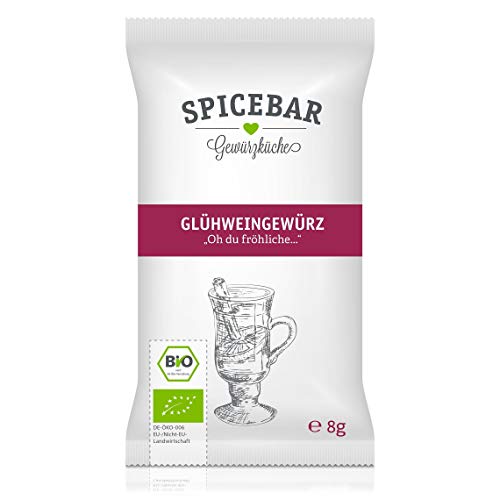 Spicebar Glühweingewürz (8g Beutel) - Bio Gewürzmischung für Glühwein, Kinderpunsch & Feuerzangenbowle - für ca. 0,75-1 l - alkoholfrei, vegan & ohne Zucker von Spicebar Gewürzküche