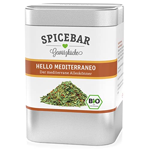 Spicebar Gewürzmischung "Hello Mediterraneo" für die mediterrane Küche (45g) - Bio Gewürze & Kräuter im praktischen Profi-Streuer - vegan und ohne Salz von Spicebar Gewürzküche