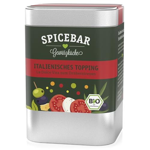 Spicebar Italienisches Topping Bio - 60g - italienische Gewürzmischung für Antipasti, Bruschetta, Pasta und vieles mehr - Italien zum Drüberstreuen von Spicebar Gewürzküche