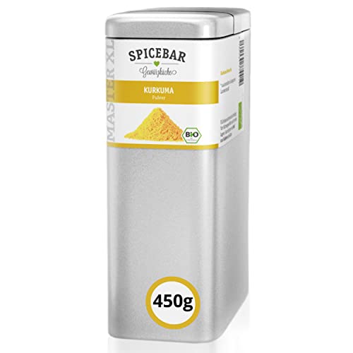 Spicebar Kurkuma Pulver gemahlen - 450 Gramm in Aromadose - Curcuma Gewürz in Premium Bio Qualität von Spicebar Gewürzküche