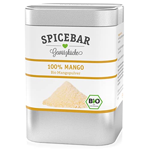 Spicebar Mangopulver Bio - 60 Gramm - Fruchtpulver gefriergetrocknet aus 100% Mangos - ideal für Porridges, Smoothies, zum Backen oder als Topping für Quarkspeisen von Spicebar Gewürzküche